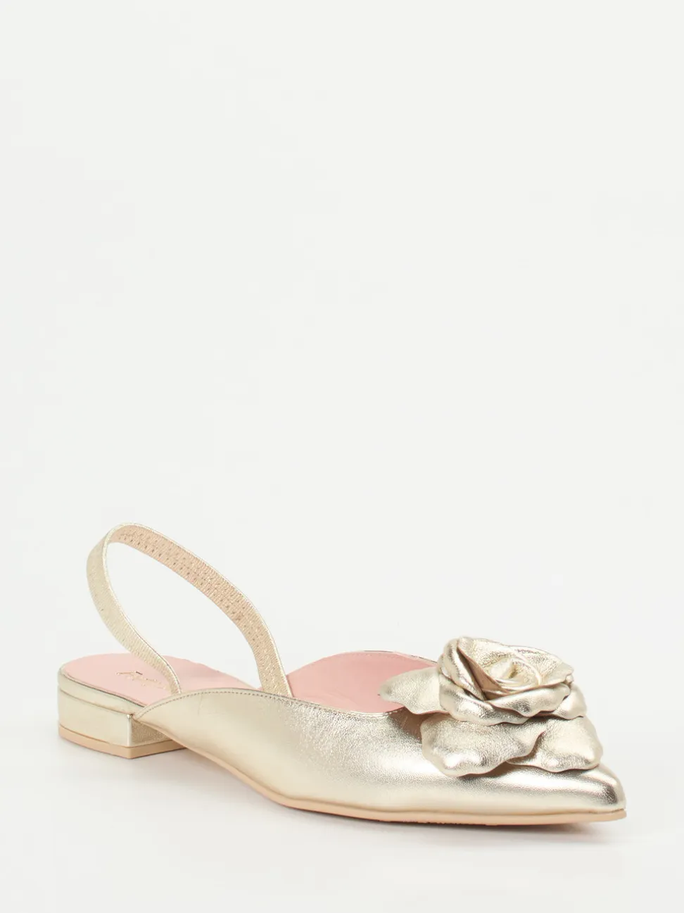 Pretty Ballerinas – Slingback-Ballerinas aus Metallicleder Gold