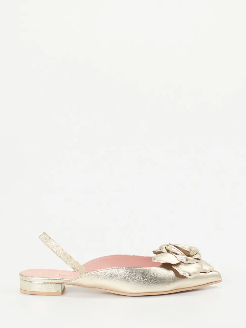 Pretty Ballerinas – Slingback-Ballerinas aus Metallicleder Gold