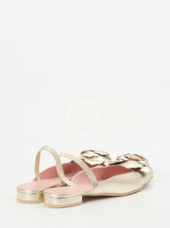 Pretty Ballerinas – Slingback-Ballerinas aus Metallicleder Gold