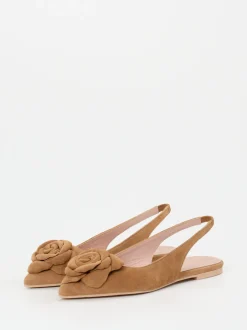 Pretty Ballerinas – Slingback-Ballerinas aus Veloursleder Braun