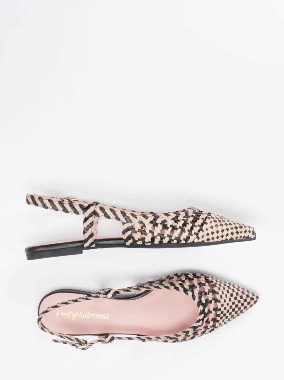Pretty Ballerinas – Slingback-Ballerinas aus Lammleder Geflecht