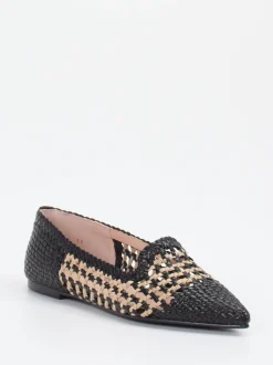 Pretty Ballerinas – Slipper aus Kalbleder in Flechtoptik
