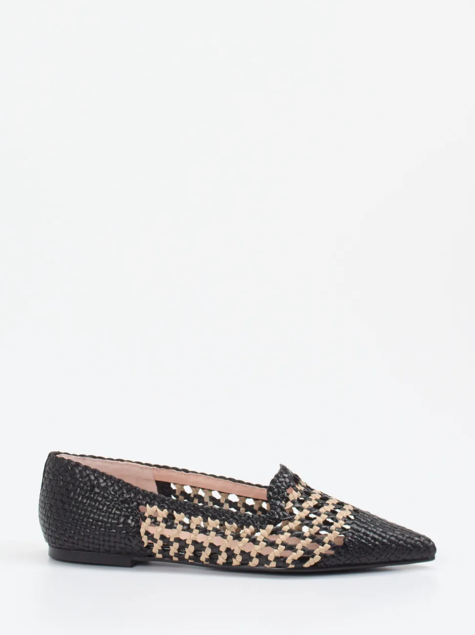 Pretty Ballerinas – Slipper aus Kalbleder in Flechtoptik