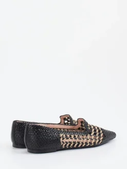 Pretty Ballerinas – Slipper aus Kalbleder in Flechtoptik