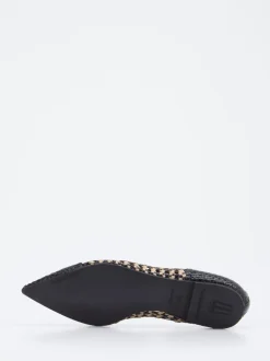 Pretty Ballerinas – Slipper aus Kalbleder in Flechtoptik