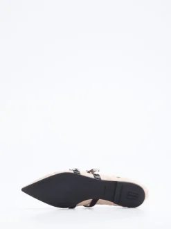 Pretty Ballerinas – Spitzballerinas aus Kalbleder creme