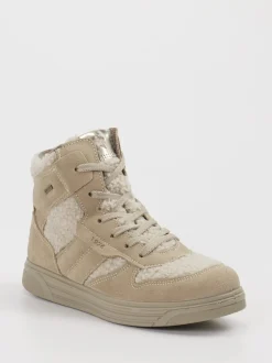 Primigi – High-Top-Sneaker aus Veloursleder Beige