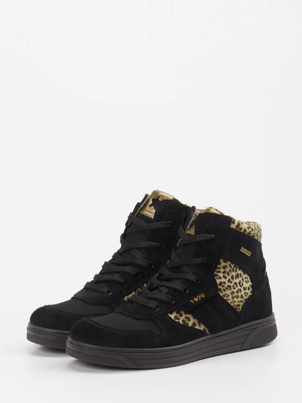 Primigi – High-Top-Sneaker aus Veloursleder schwarz