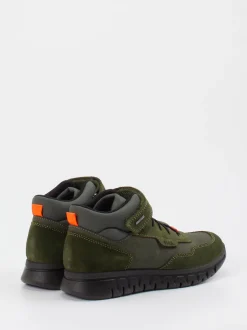 Primigi – Mid-Cut Sneaker aus Veloursleder olivgrün