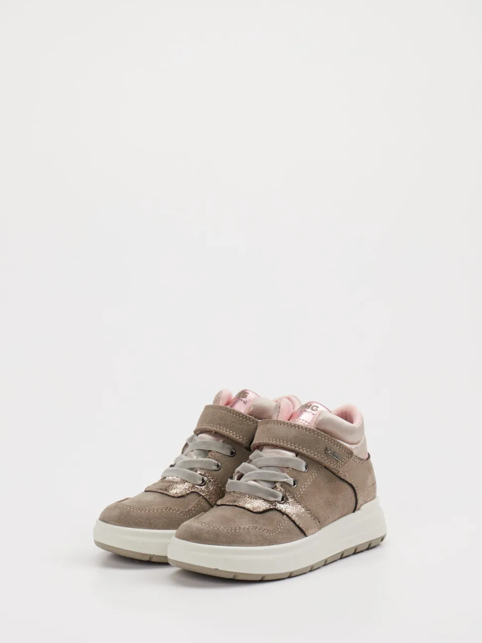 Primigi – Mid-Top Sneaker aus Veloursleder Taupe