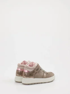 Primigi – Mid-Top Sneaker aus Veloursleder Taupe