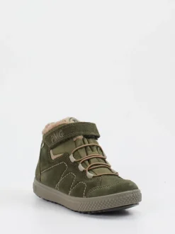 Primigi – Stiefeletten aus Veloursleder olivgrün