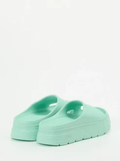 Puma – Badepantolette aus Gummi in Mintgrün
