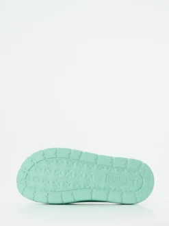 Puma – Badepantolette aus Gummi in Mintgrün