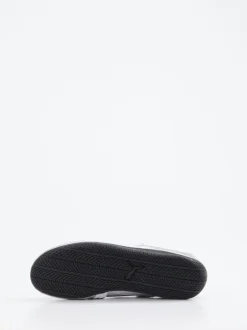 Puma – Ballerinas aus Leder in Metallic-Silber