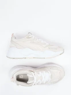 Puma – Chunky Sneaker aus Veloursleder Beige