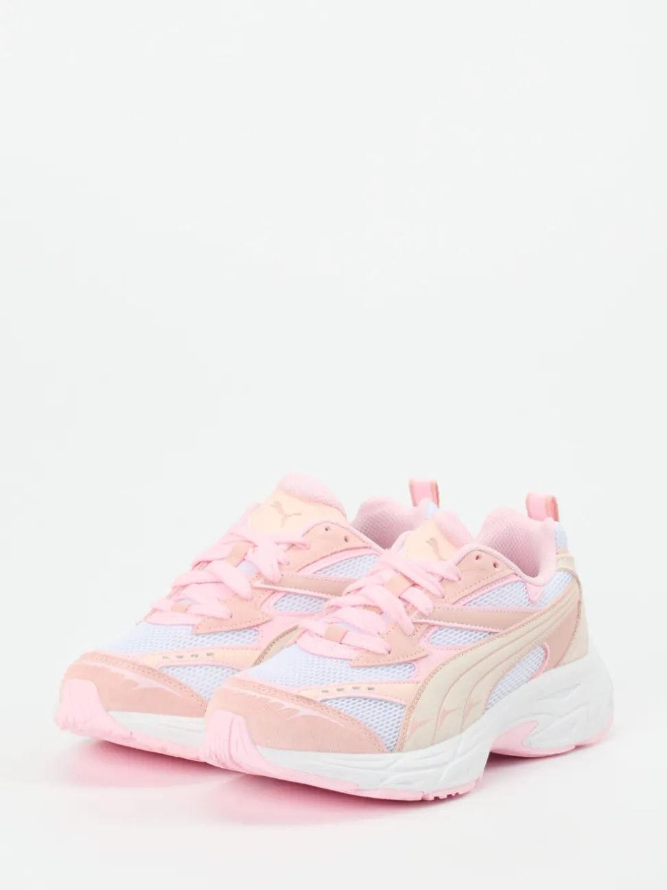 Puma – Chunky Sneaker aus Veloursleder Rosa