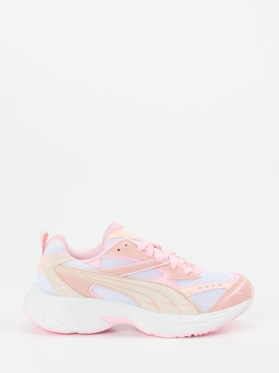 Puma – Chunky Sneaker aus Veloursleder Rosa