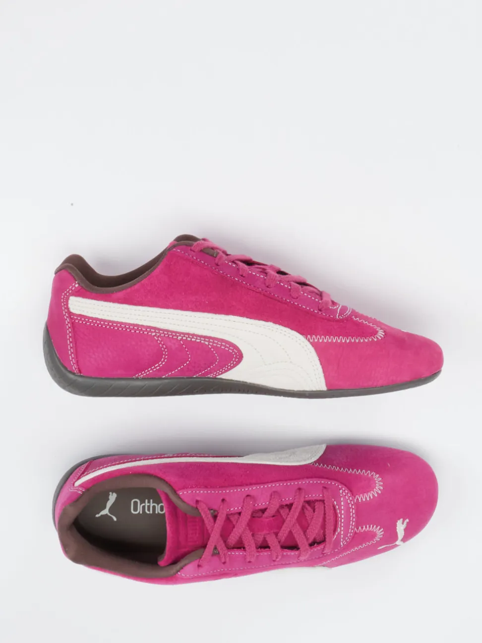 Puma – Low-Top Sneaker aus Veloursleder Pink