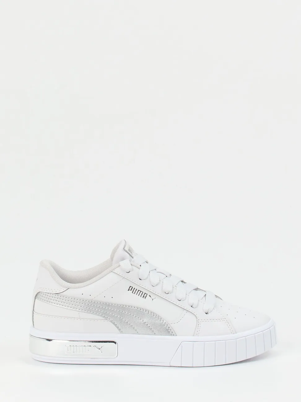Puma – Low-Top-Sneaker aus Leder mit Silberdetail