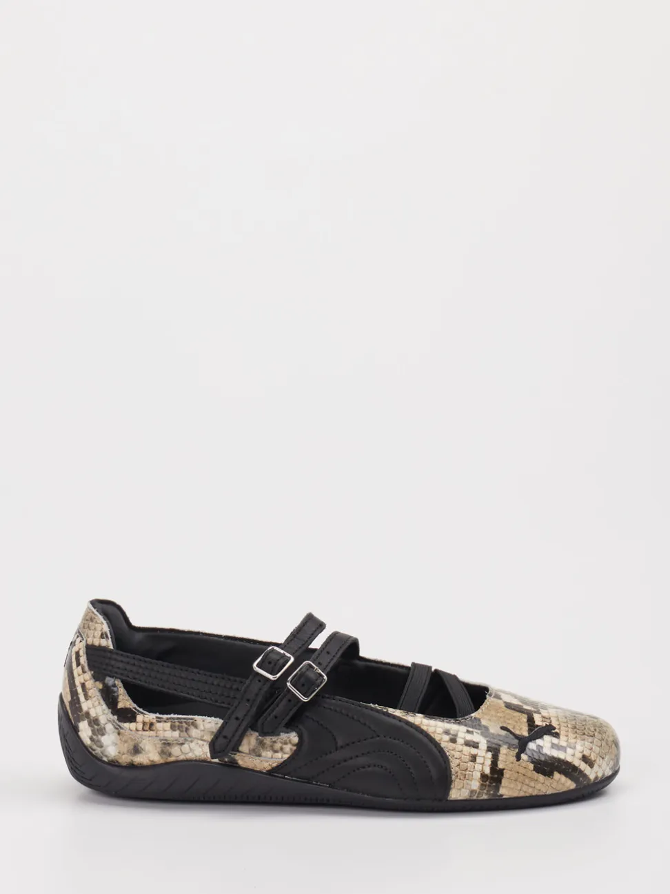 Puma – Mary Jane Ballerinas aus Leder Snake-Optik