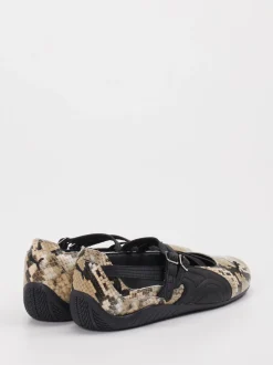 Puma – Mary Jane Ballerinas aus Leder Snake-Optik