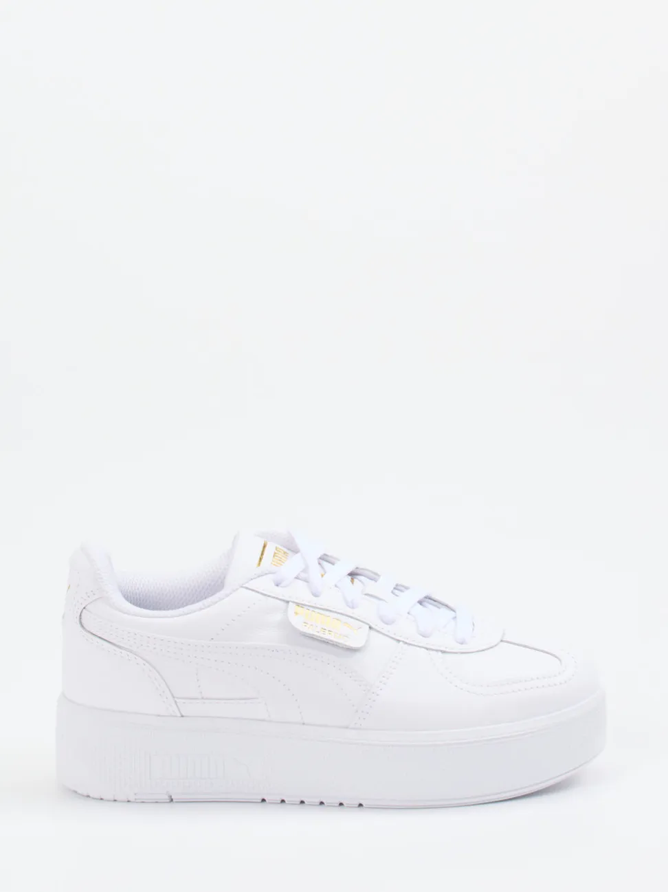 Puma – Platform Sneaker aus Glattleder Weiß