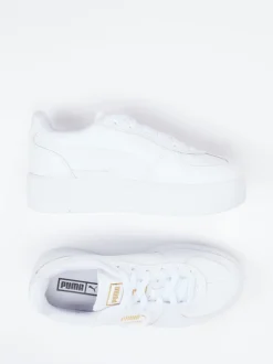 Puma – Platform Sneaker aus Glattleder Weiß