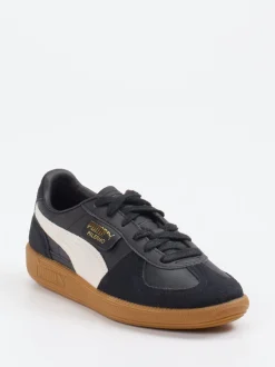 Puma – Retro-Sneaker aus Leder in Schwarz