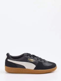 Puma – Retro-Sneaker aus Leder in Schwarz