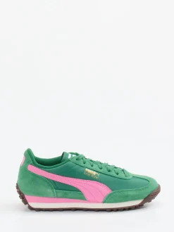 Puma – Retro-Sneaker aus Textil und Veloursleder grün