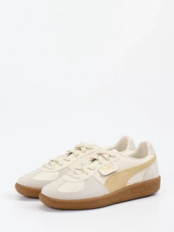 Puma – Retro-Sneaker aus Veloursleder Beige