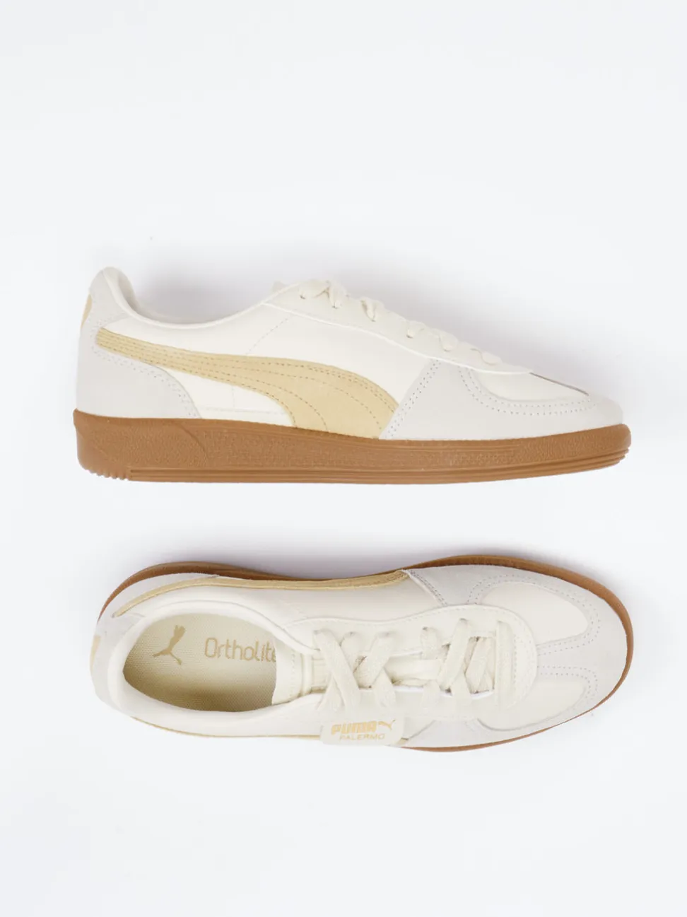 Puma – Retro-Sneaker aus Veloursleder Beige