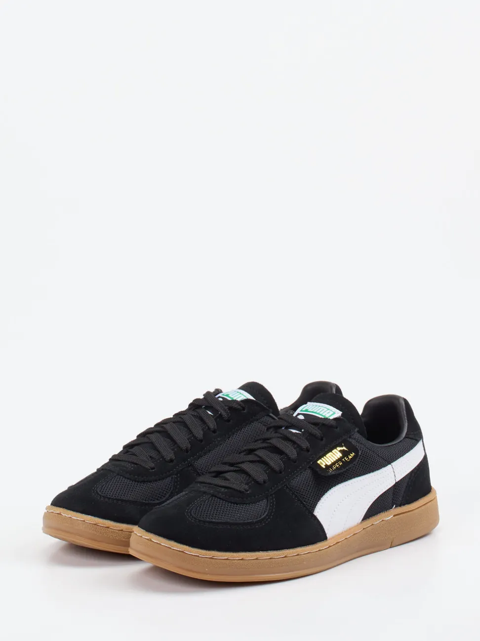 Puma – Retro-Sneaker aus Veloursleder Schwarz