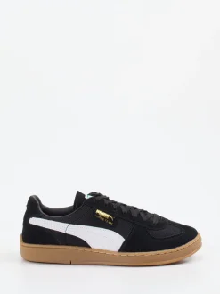 Puma – Retro-Sneaker aus Veloursleder Schwarz