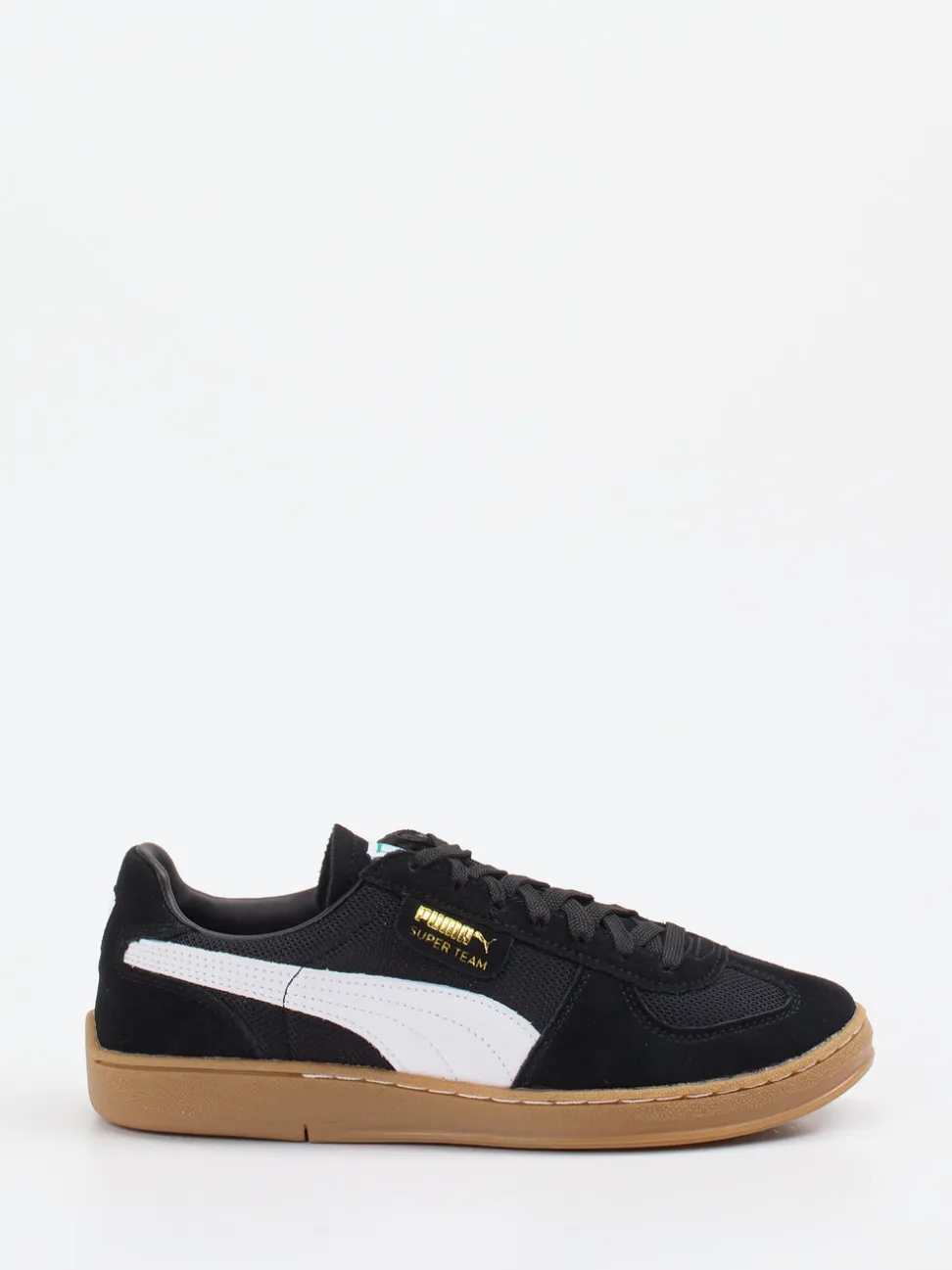 Puma – Retro-Sneaker aus Veloursleder Schwarz