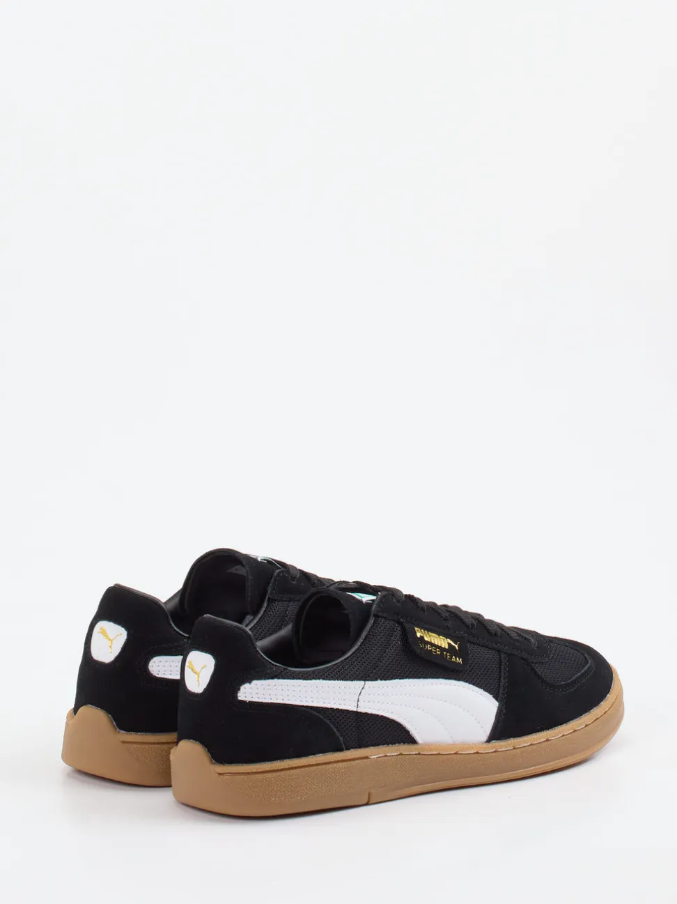 Puma – Retro-Sneaker aus Veloursleder Schwarz