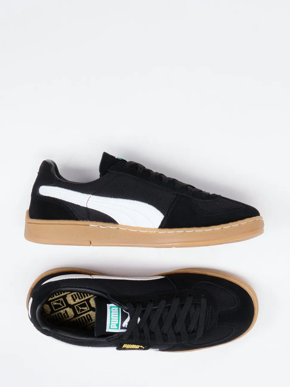 Puma – Retro-Sneaker aus Veloursleder Schwarz