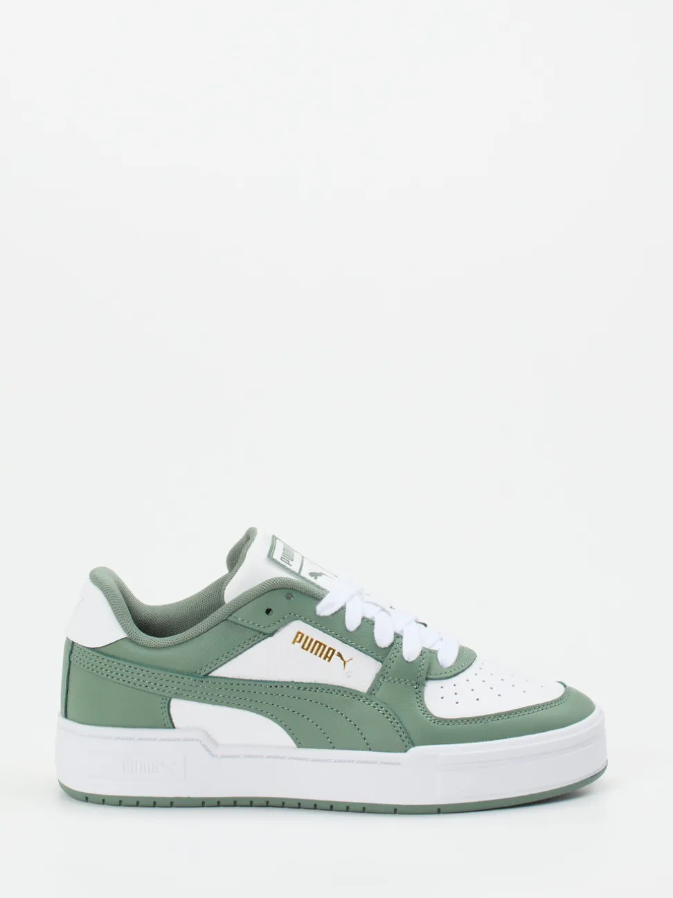 Puma – Sneaker aus Glattleder in Salbeigrün