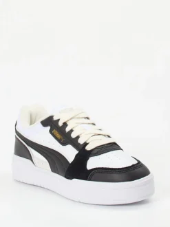 Puma – Sneaker aus Leder in Weiß mit Gold-Details