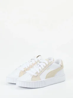 Puma – Sneaker aus Leder in Weiß mit Velours
