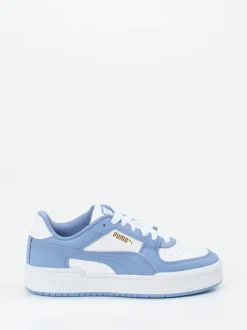Puma – Sneaker aus Leder in Hellblau-Weiß