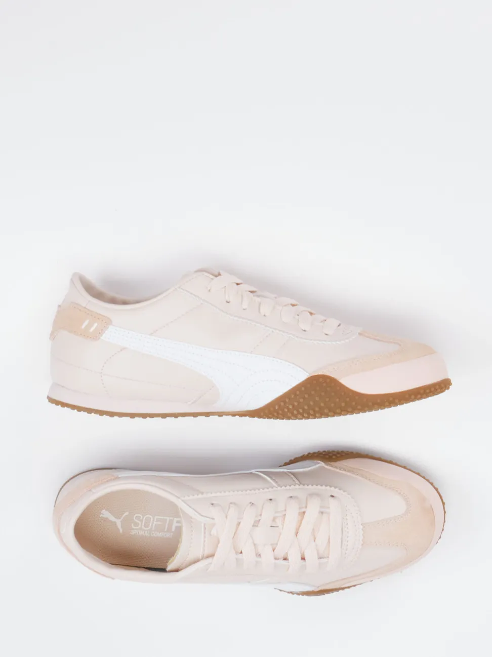 Puma – Sneaker aus Leder in Creme-Rosé