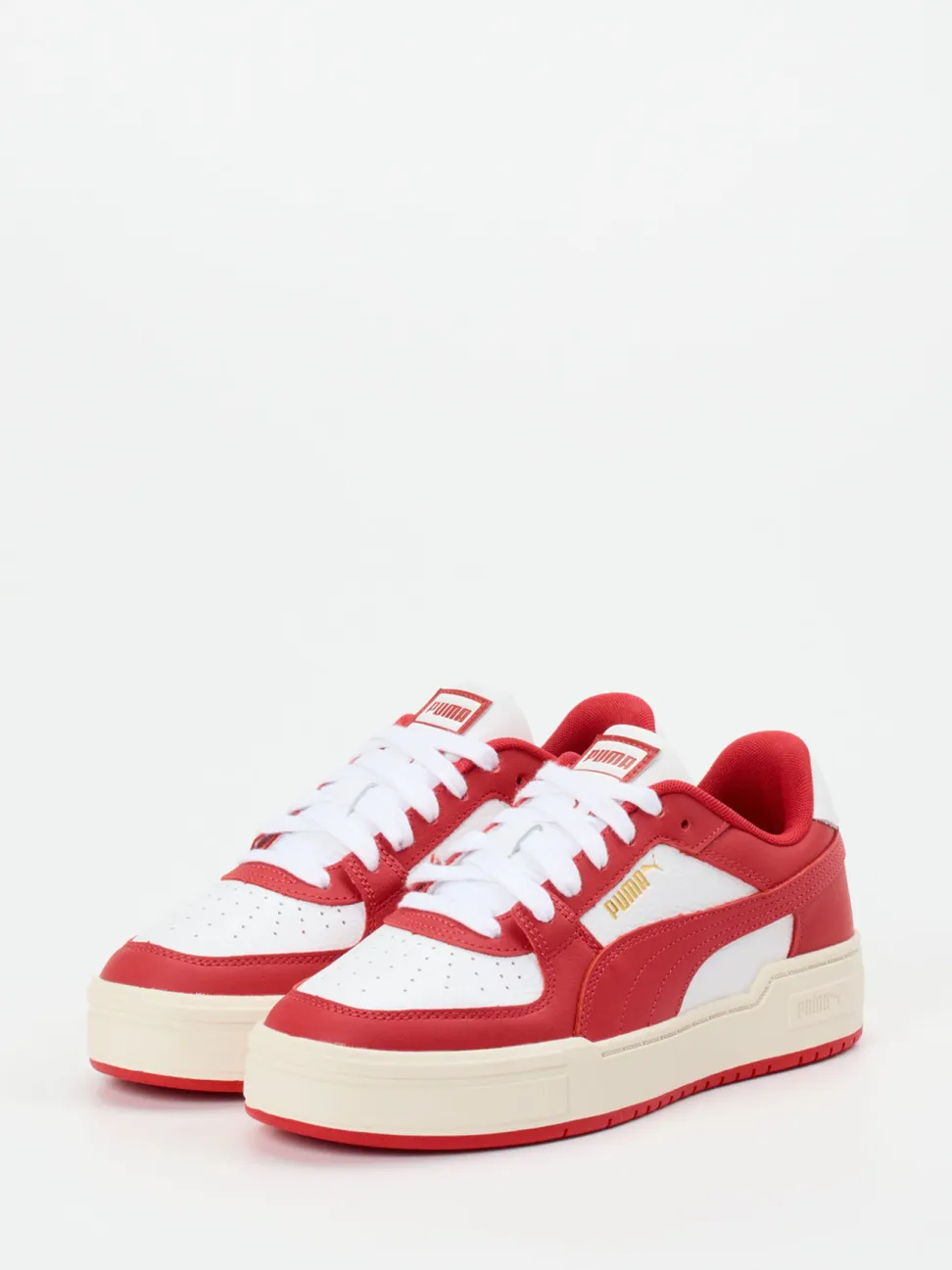 Puma – Sneaker aus Leder und Mesh in Tomatenrot