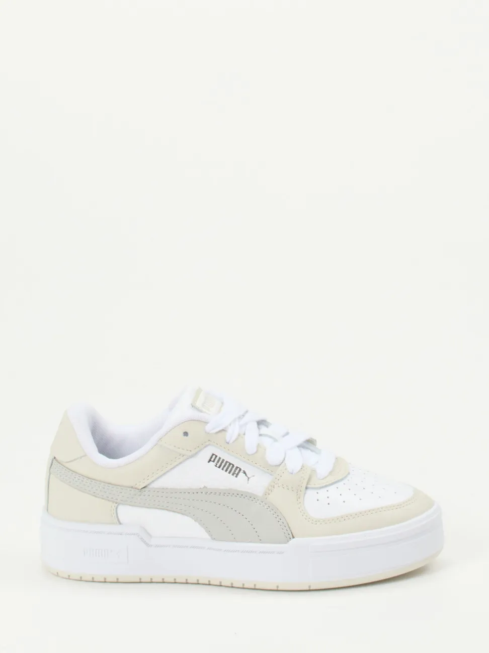 Puma – Sneaker aus Leder-Mesh-Mix in Offwhite