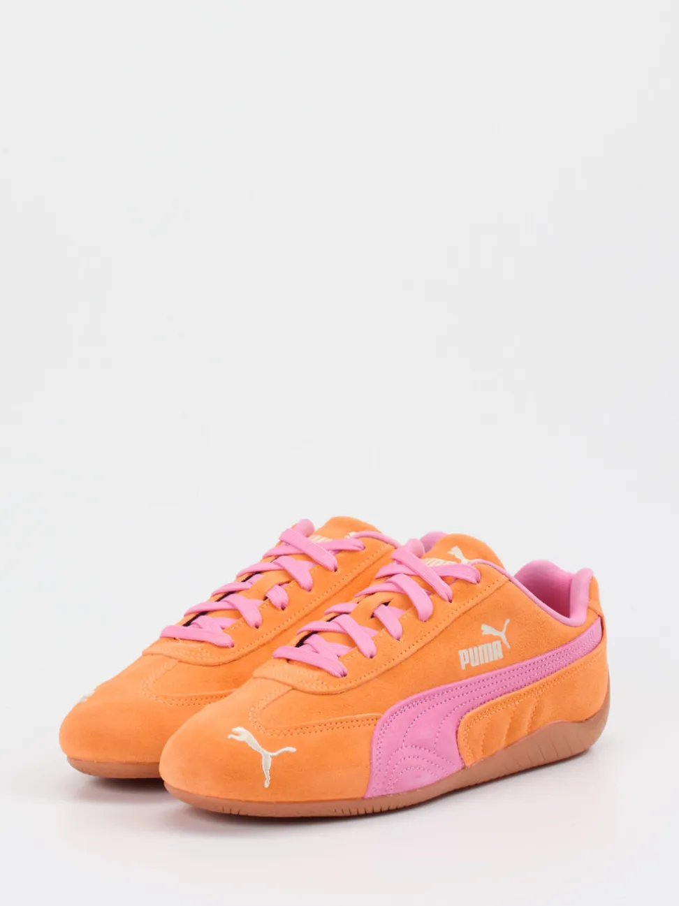 Puma – Sneaker aus Veloursleder Orange Pink