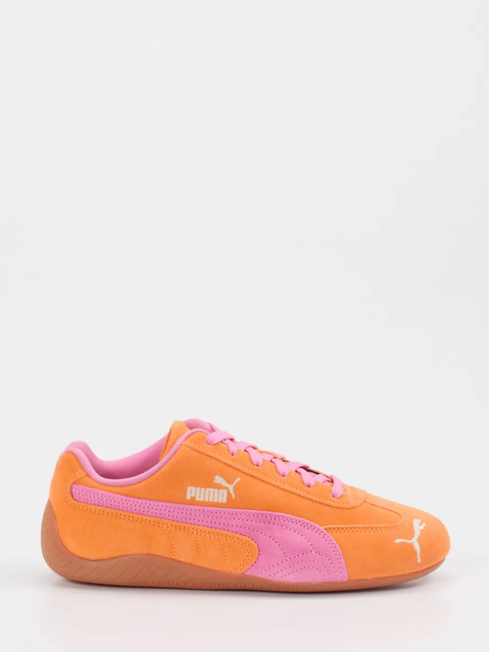 Puma – Sneaker aus Veloursleder Orange Pink