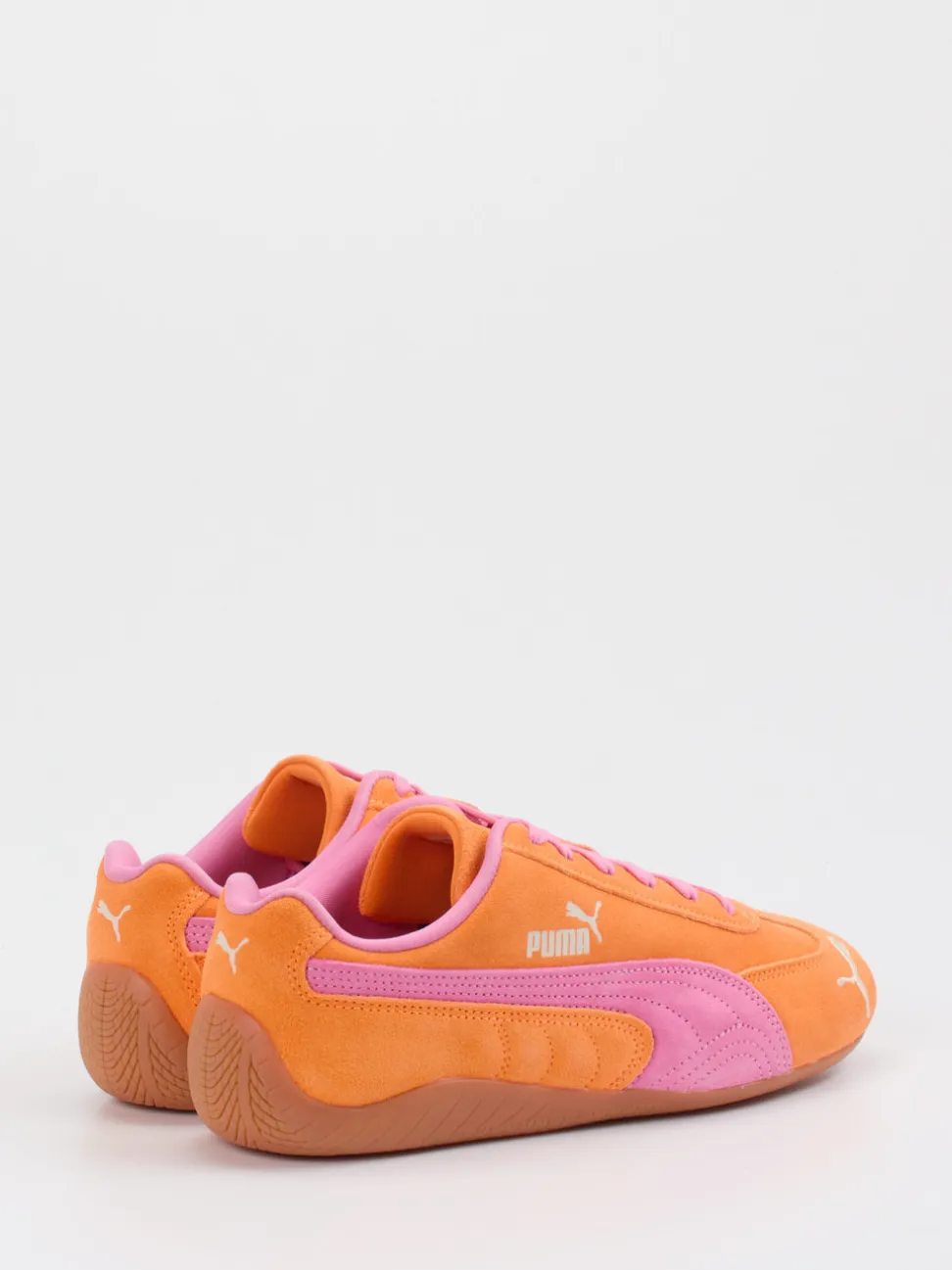 Puma – Sneaker aus Veloursleder Orange Pink
