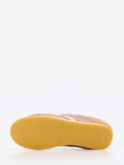 Puraai – Retro-Sneaker aus Velour/Textil altrosa