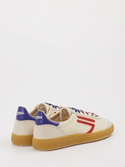 Puraai – Retro-Sneaker aus Veloursleder und Textil Beige